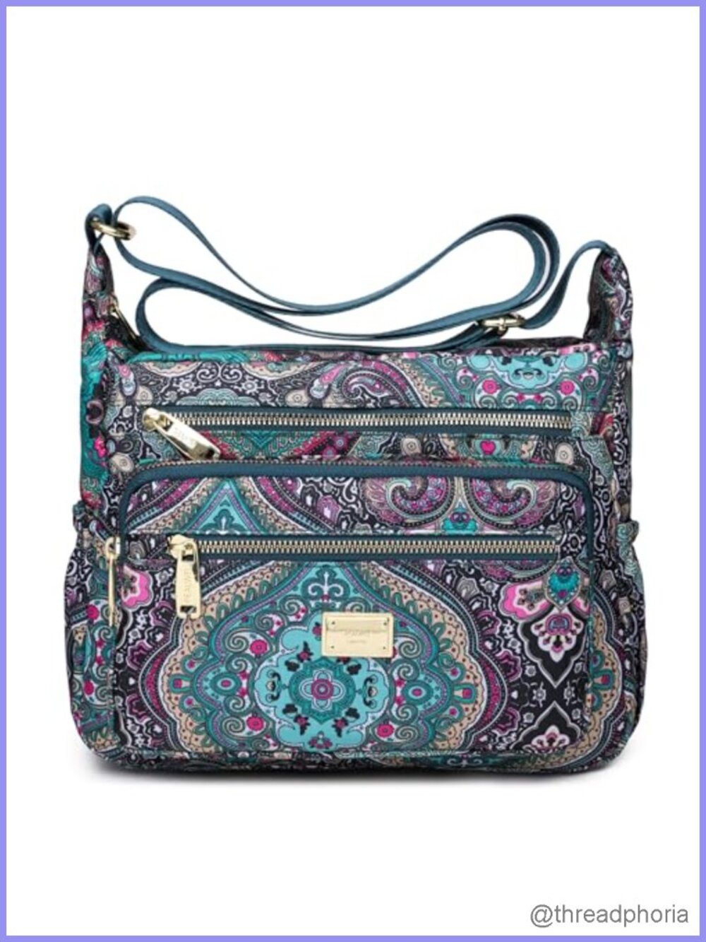 Women's Tote Satchel with Ten Pockets Waterproof Nylon Shoulder Bag for work